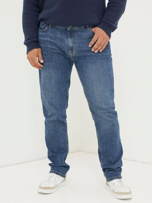 Men Fatface Jeans Indigo Blue Slim Fit Jeans