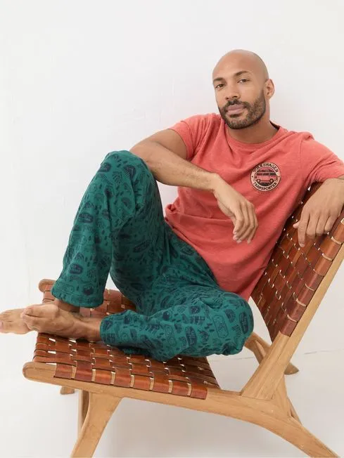 Men Fatface Loungewear Green Outdoors Pyjama Bottoms