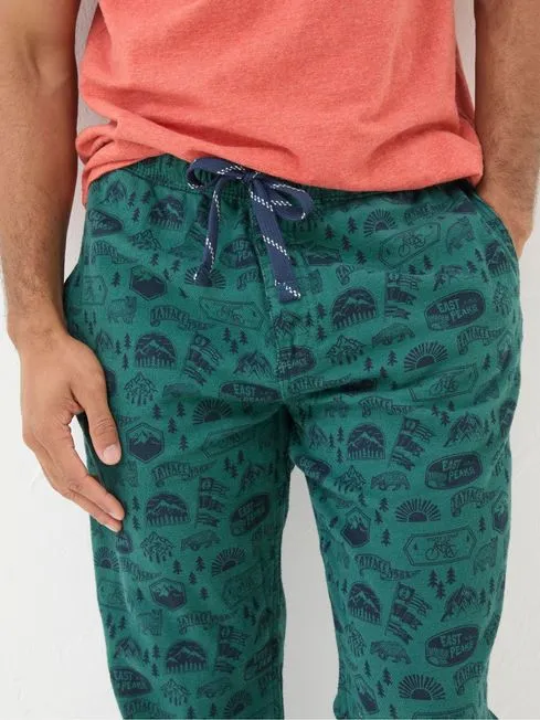 Men Fatface Loungewear Green Outdoors Pyjama Bottoms