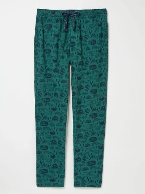 Men Fatface Loungewear Green Outdoors Pyjama Bottoms