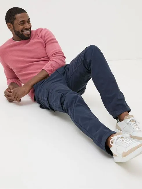 Men Fatface Pants Breakyard Blue Cargo Trousers