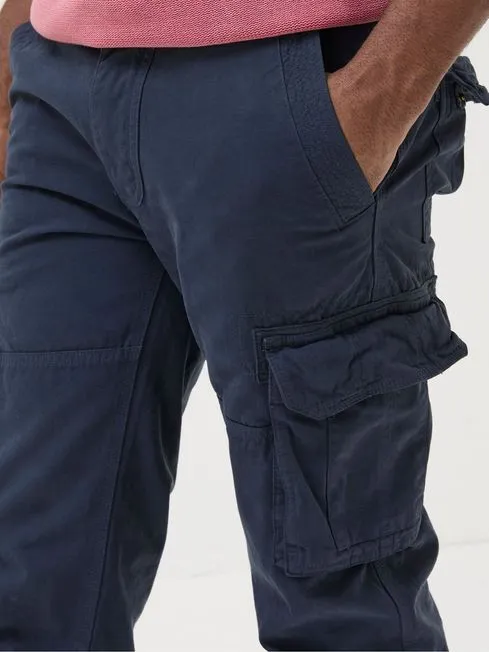 Men Fatface Pants Breakyard Blue Cargo Trousers