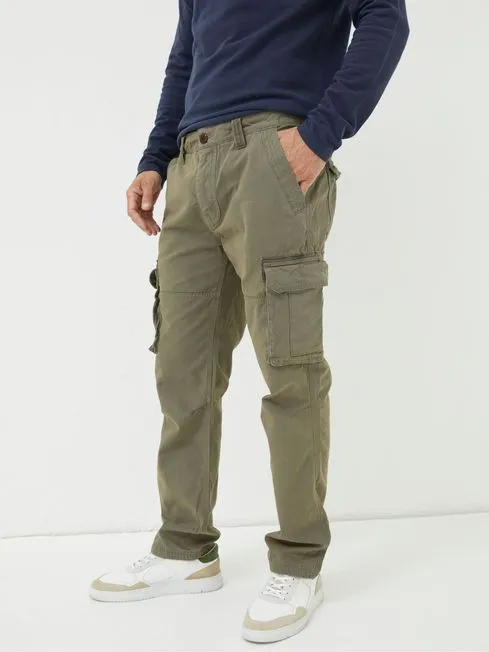 Men Fatface Pants Breakyard Green Cargo Trousers