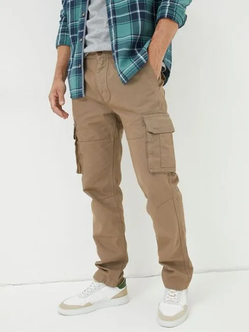 Men Fatface Pants Breakyard Natural Dark Natural Cargo Trousers