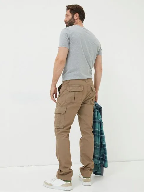 Men Fatface Pants Breakyard Natural Dark Natural Cargo Trousers