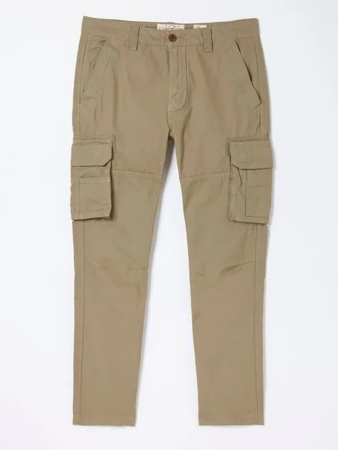 Men Fatface Pants Breakyard Natural Dark Natural Cargo Trousers