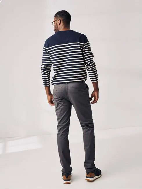 Men Fatface Pants Grey Slim Stretch Chinos
