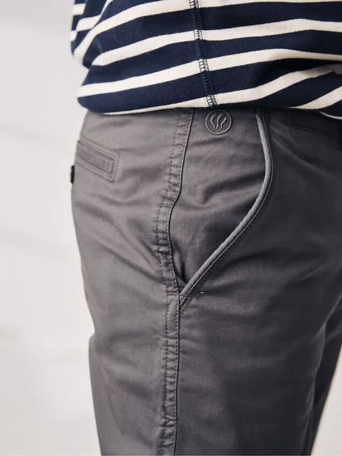 Men Fatface Pants Grey Slim Stretch Chinos