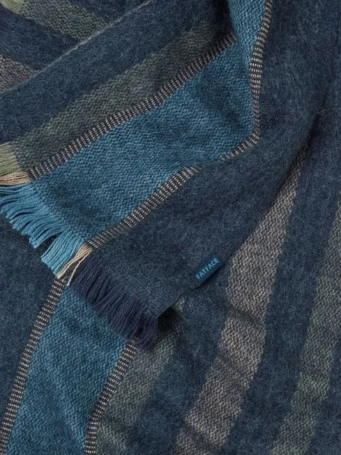 Men Fatface Scarves Blue Marl Woven Stripe Scarf Men Fatface Scarves Blue Marl Woven Stripe Scarf