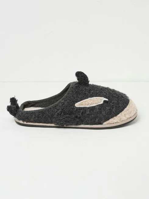 Men Fatface Slippers Kev Grey Killer Whale Slippers Men Fatface Slippers Kev Grey Killer Whale Slippers