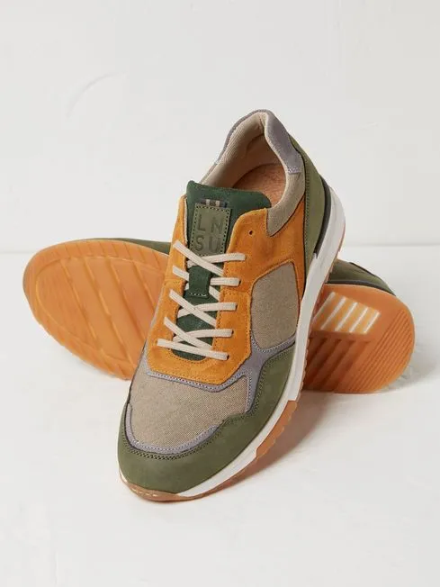 Men Fatface Sneakers Oakes Green Leather Trainers Men Fatface Sneakers Oakes Green Leather Trainers