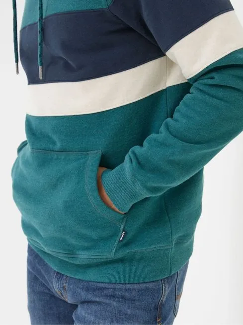 Men Fatface Sweatshirts and Hoodies Brooke Green Overhead Hoodie