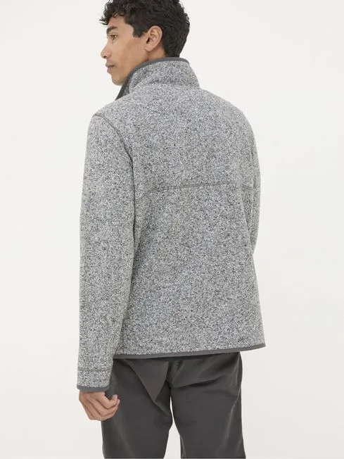 Men Fatface Sweatshirts and Hoodies Haxby Grey Half Neck Sweatshirt