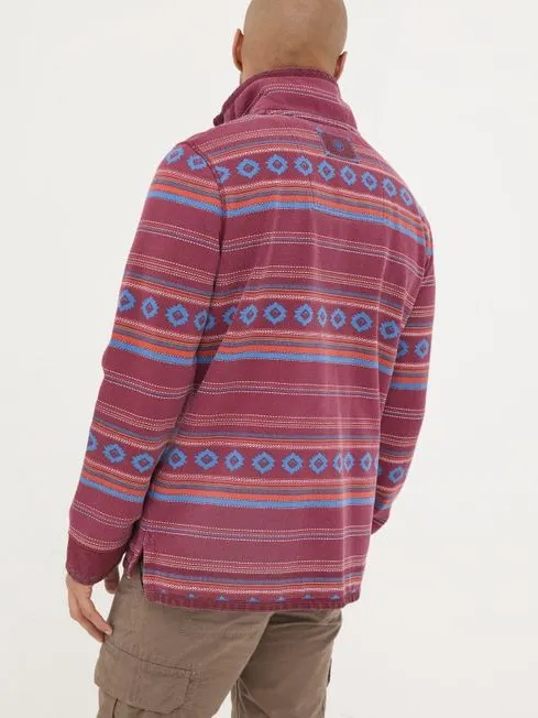 Men Fatface Sweatshirts and Hoodies Red Airlie Pattern Sweatshirt Men Fatface Sweatshirts and Hoodies Red Airlie Pattern Sweatshirt