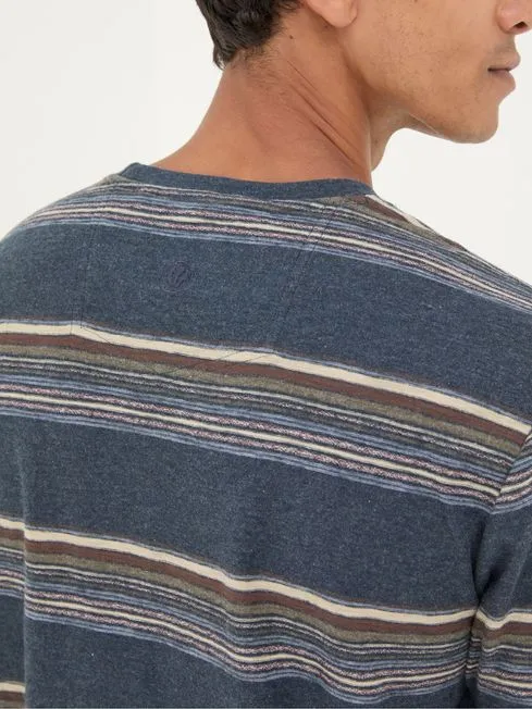 Men Fatface TShirts Dawlish Blue Stripe TShirt