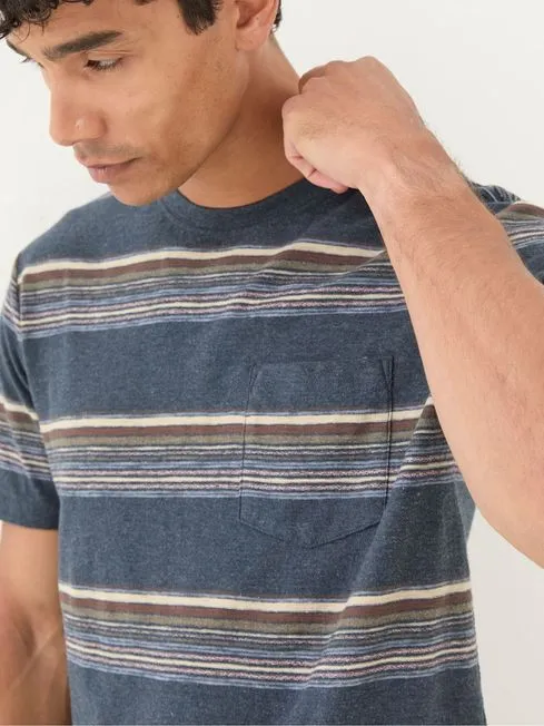 Men Fatface TShirts Dawlish Blue Stripe TShirt
