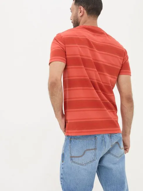 Men Fatface TShirts Felton Red Stripe TShirt Men Fatface TShirts Felton Red Stripe TShirt