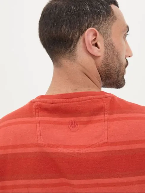 Men Fatface TShirts Felton Red Stripe TShirt Men Fatface TShirts Felton Red Stripe TShirt