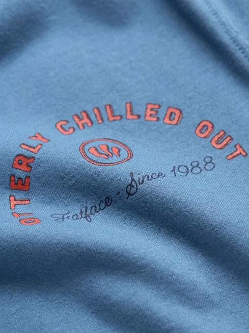 Men Fatface TShirts Light Blue Otterley Chilled TShirt