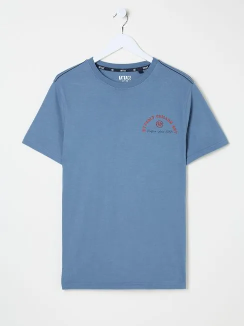 Men Fatface TShirts Light Blue Otterley Chilled TShirt