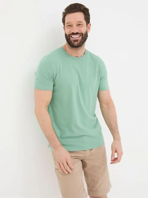 Men Fatface TShirts Lulworth Green Crew TShirt