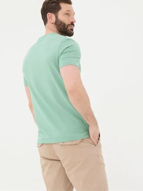 Men Fatface TShirts Lulworth Green Crew TShirt