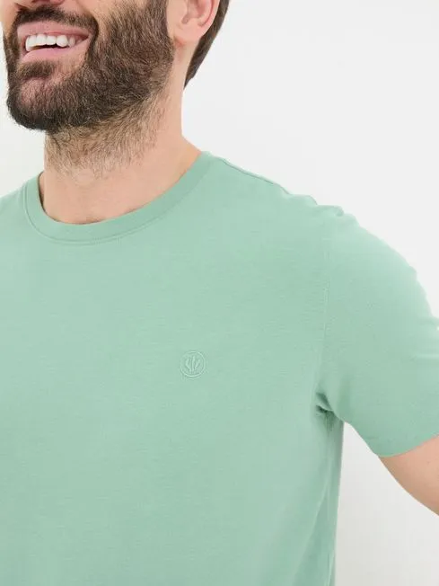 Men Fatface TShirts Lulworth Green Crew TShirt