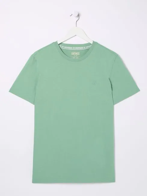 Men Fatface TShirts Lulworth Green Crew TShirt