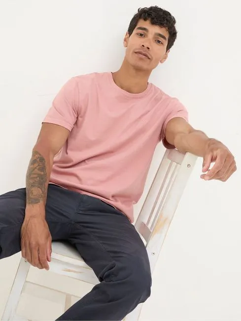 Men Fatface TShirts Lulworth Pink 100 Cotton Organic Crew TShirt Men Fatface TShirts Lulworth Pink 100 Cotton Organic Crew TShirt