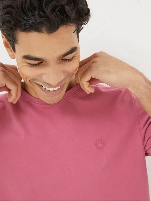 Men Fatface TShirts Lulworth Pink Crew TShirt