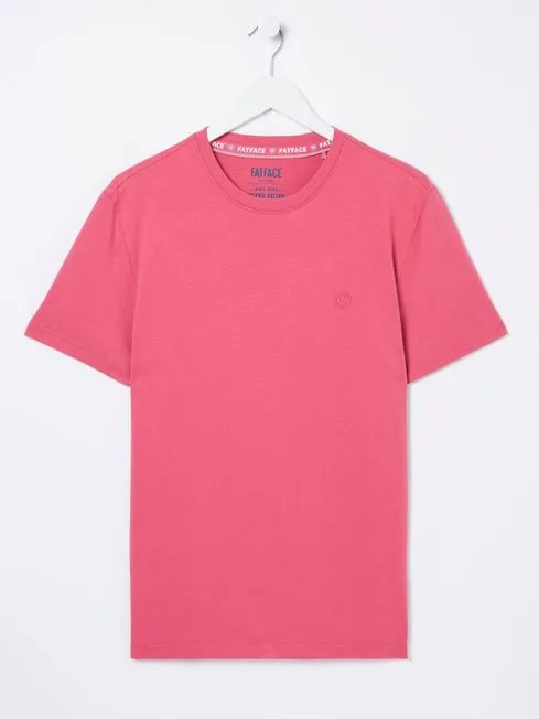 Men Fatface TShirts Lulworth Pink Crew TShirt