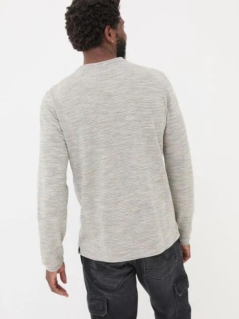 Men Fatface TShirts Natural Dark Skies Long Sleeve Crew TShirt Men Fatface TShirts Natural Dark Skies Long Sleeve Crew TShirt