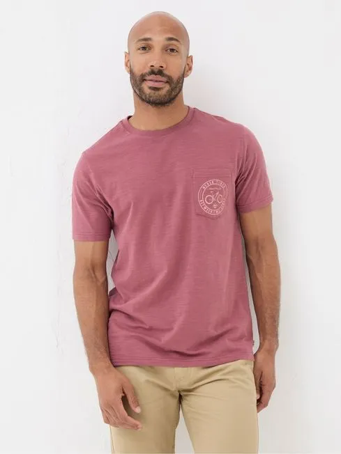 Men Fatface TShirts Pink Never Tired TShirt