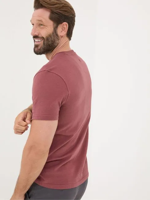 Men Fatface TShirts Pink Peak To Peak TShirt