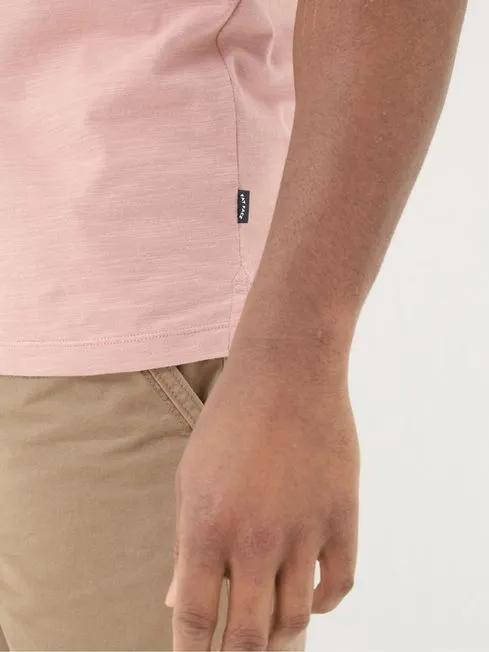 Men Fatface TShirts Pink Woodside Slub Henley TShirt Men Fatface TShirts Pink Woodside Slub Henley TShirt