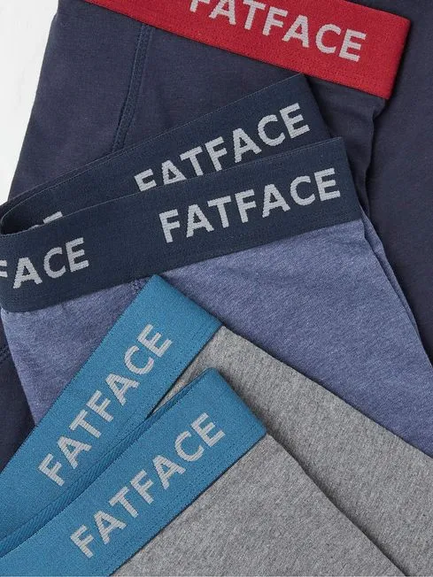 Men Fatface Underwear BlueGrey Cotton Boxers 3 Pack Men Fatface Underwear BlueGrey Cotton Boxers 3 Pack