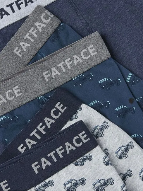 Men Fatface Underwear Blue Off Roader Cotton Boxers 3 Pack Men Fatface Underwear Blue Off Roader Cotton Boxers 3 Pack