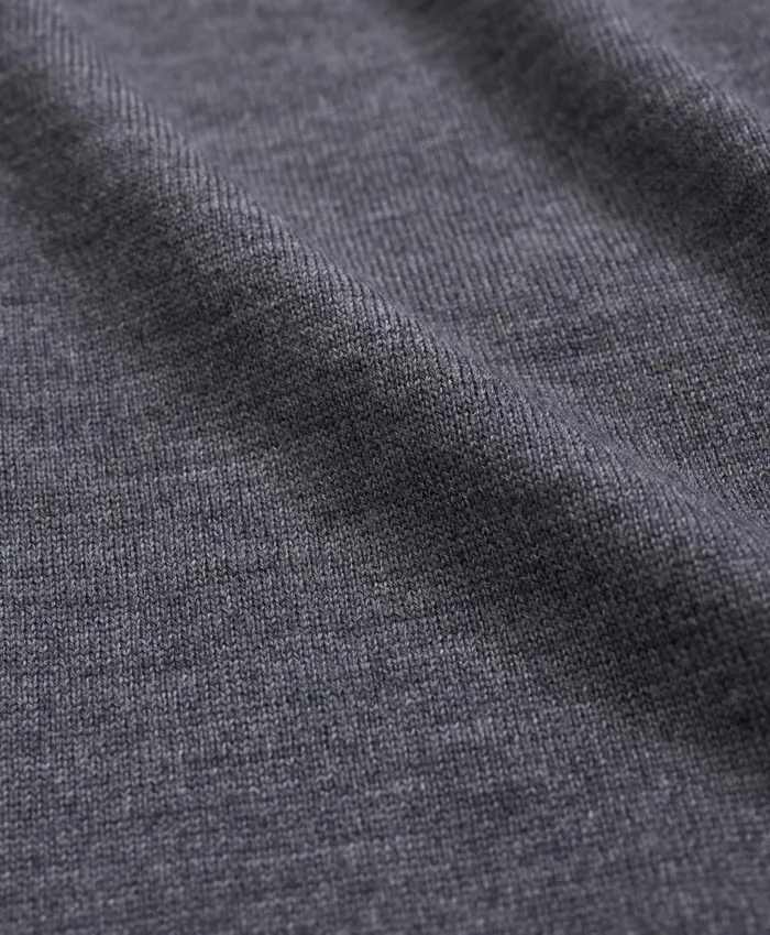 Men Fine Merino Wool VNeck Sweater Grey Heather Brooks Brothers Sweaters