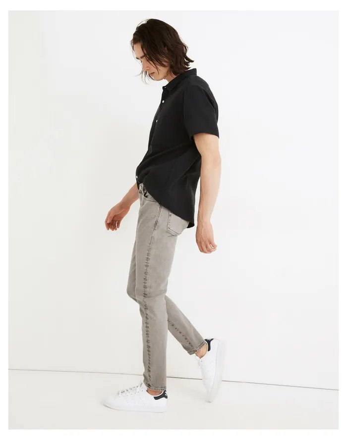 Men Garment Dyed Skinny Jeans Coastal Gravel Madewell Jeans Men Garment Dyed Skinny Jeans Coastal Gravel Madewell Jeans
