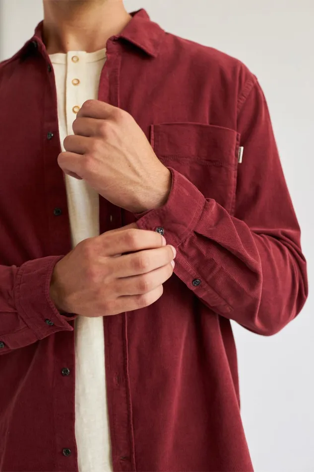 Men Holdoya 8211 Wine TWOTHIRDS Shirts