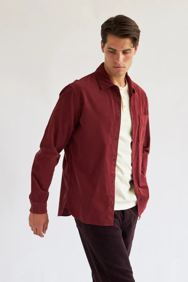 Men Holdoya 8211 Wine TWOTHIRDS Shirts
