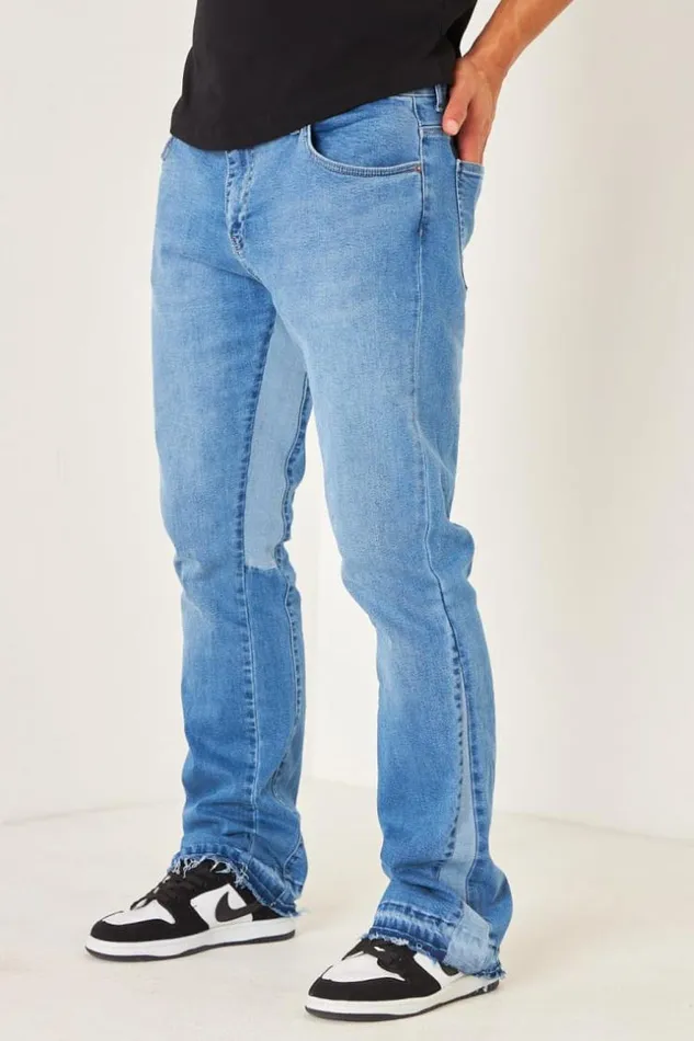 Men Jeans Bleu vas Aux Chevilles Blue Brentiny Paris Jeans