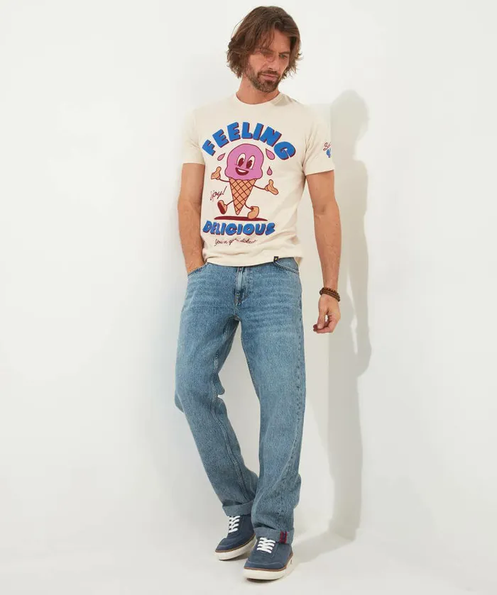 Men Joe Browns Feeling Delicious Tee Cream Men Joe Browns Feeling Delicious Tee Cream
