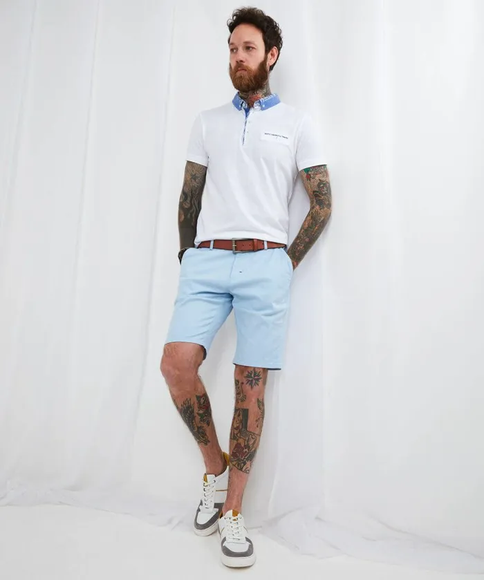 Men Joe Browns Sensational Summer Shorts Pale Bluedirty Roseocean