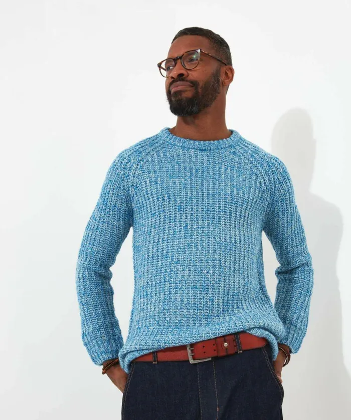 Men Joe Browns Shore Crew Knit Bluepurplepinkorange