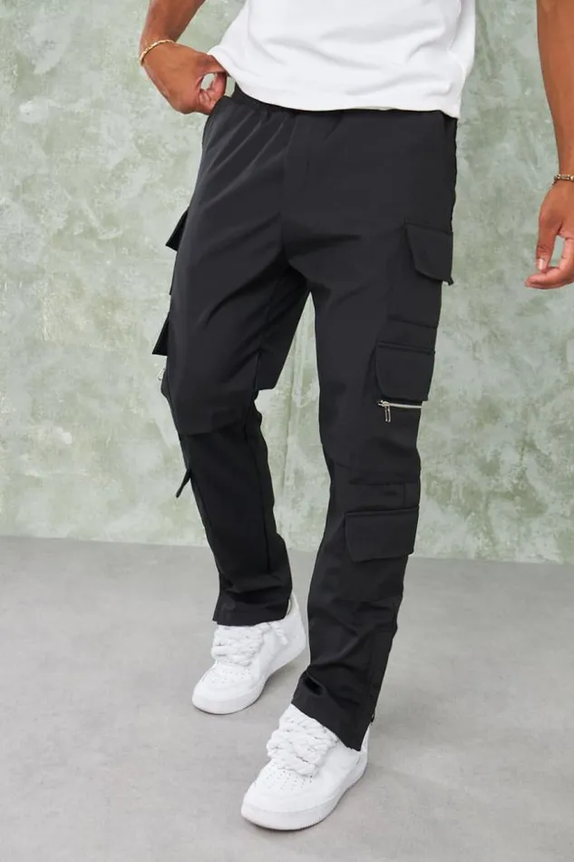 Men Joggerpant Cargo Noir Black Brentiny Paris Pants