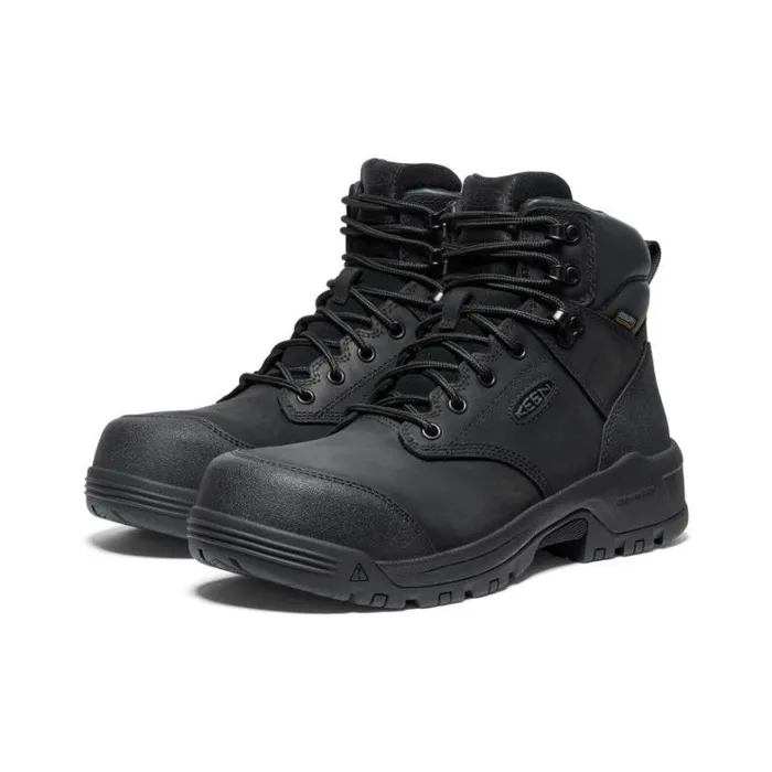 Men KEEN Boots Evanston Boot 6quot Waterproof BlackBlack Leather Work Boot Men KEEN Boots Evanston Boot 6quot Waterproof BlackBlack Leather Work Boot