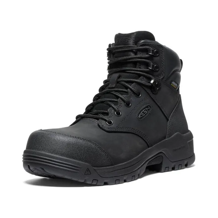 Men KEEN Boots Evanston Boot 6quot Waterproof BlackBlack Leather Work Boot Men KEEN Boots Evanston Boot 6quot Waterproof BlackBlack Leather Work Boot