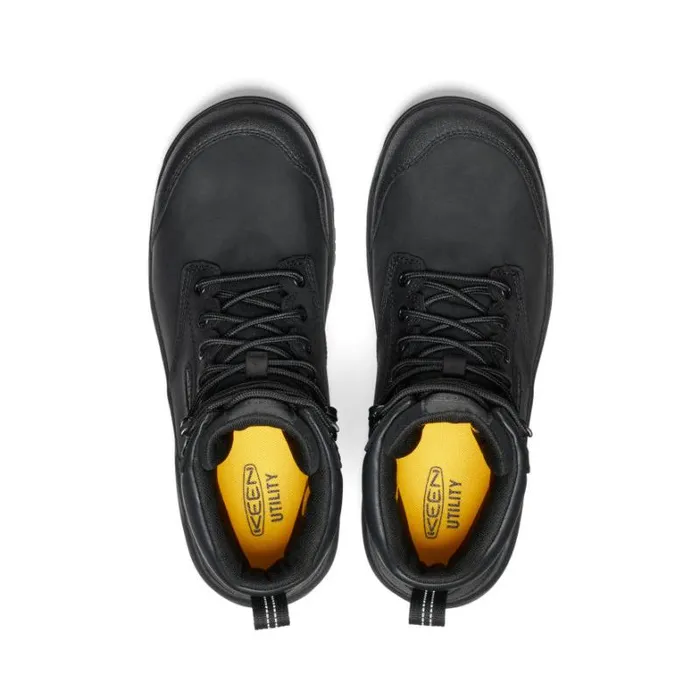 Men KEEN Boots Evanston Boot 6quot Waterproof BlackBlack Leather Work Boot Men KEEN Boots Evanston Boot 6quot Waterproof BlackBlack Leather Work Boot