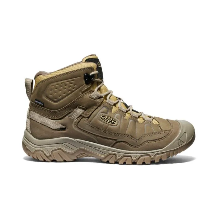 Men KEEN Hike Targhee IV Mid Height Waterproof CanteenKhaki Leather Hiking Boot